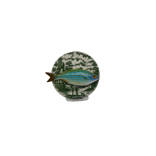 Salpa piccolo op groen vintage bordje, 12 cm rond