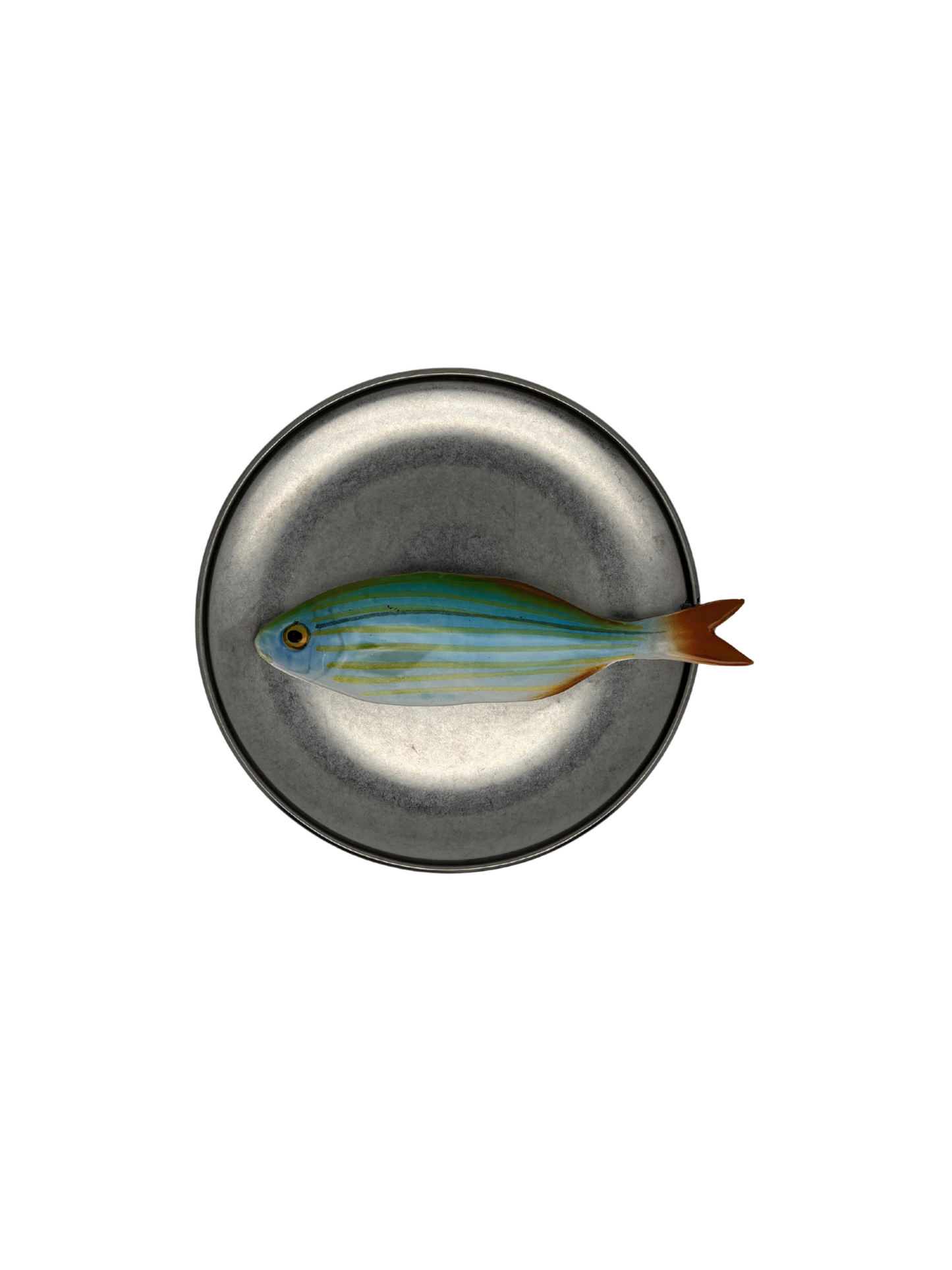 Salpa medio op antiek zilver bord, 16,5 cm rond