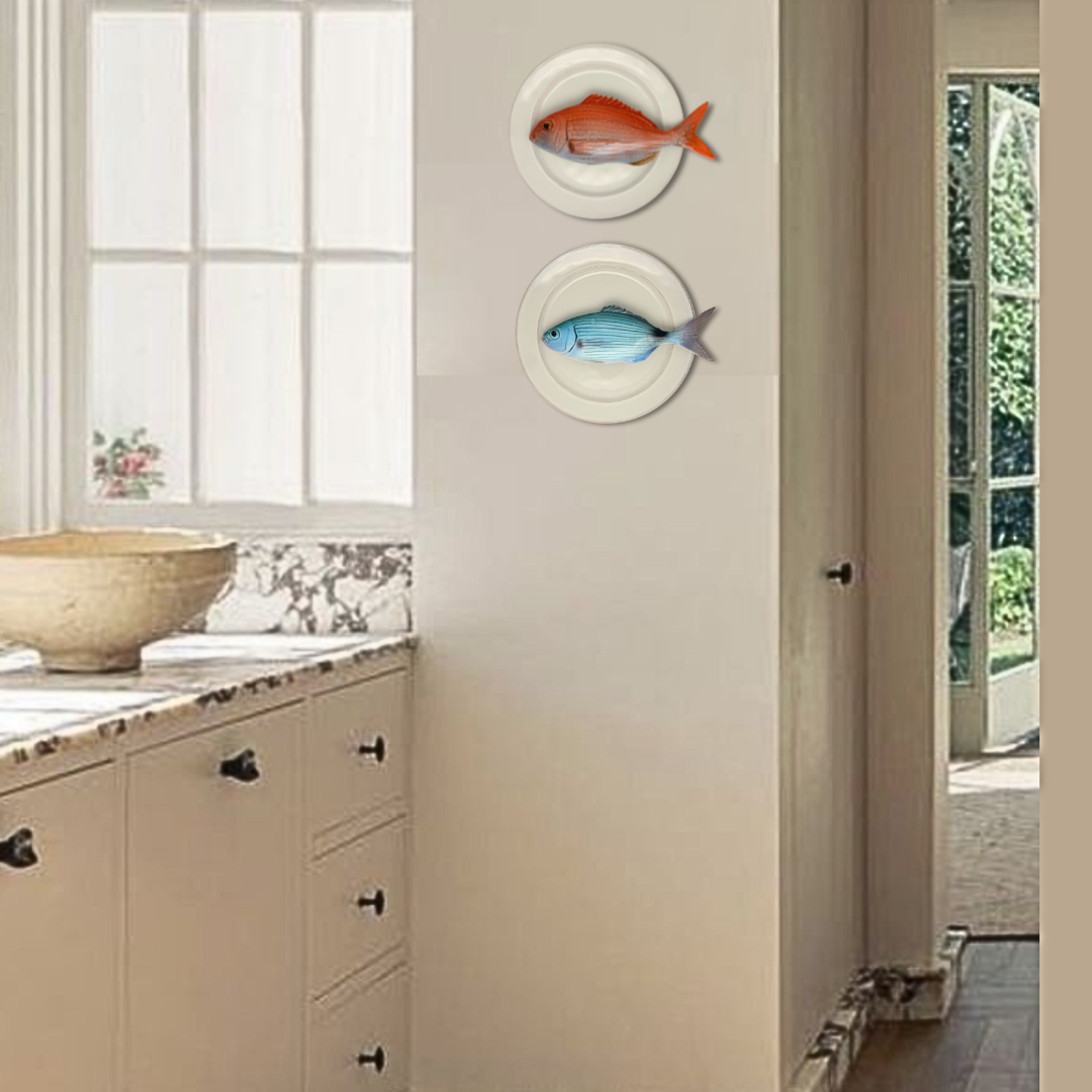 Occhiata op wit/crème bord met rand, 24 cm