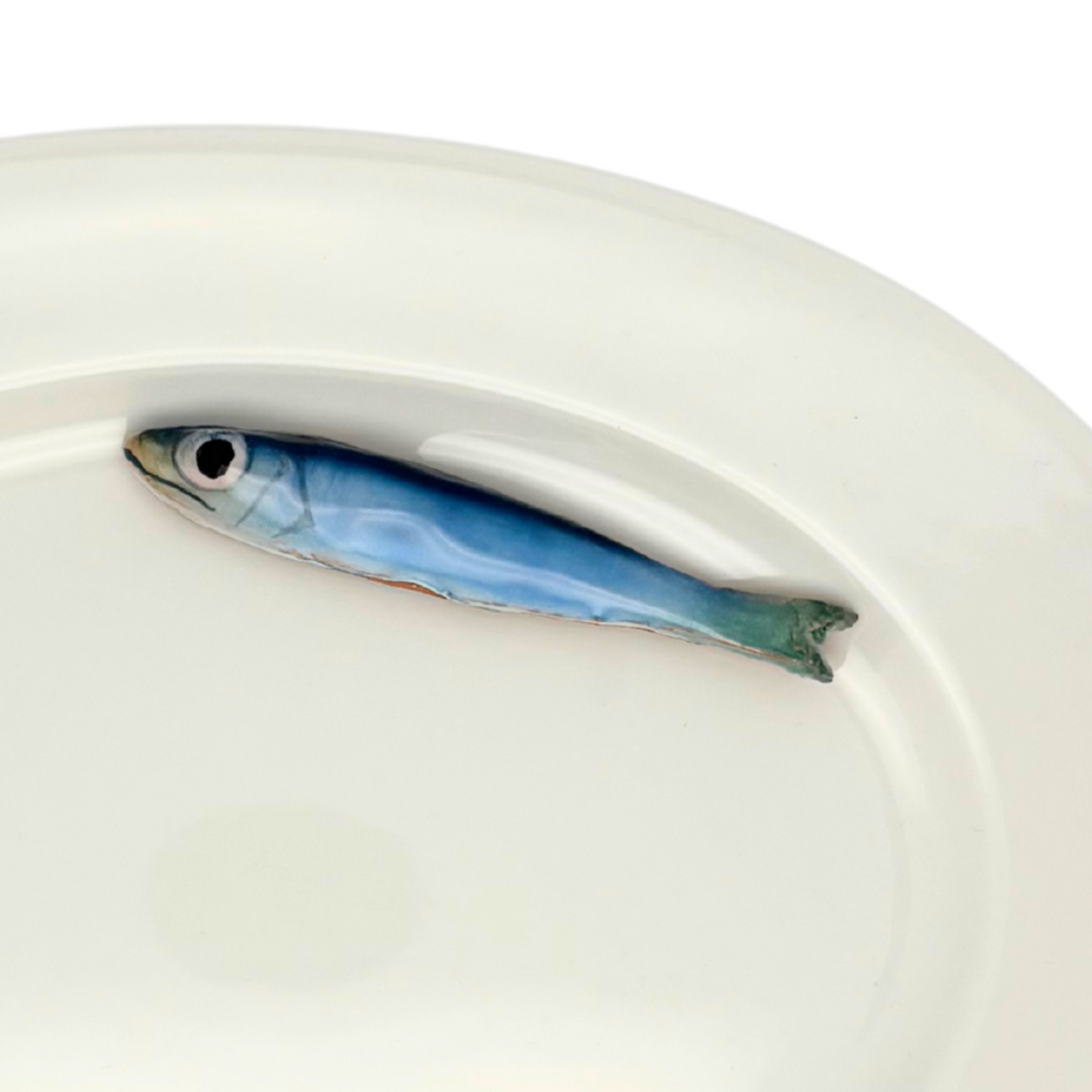 Sardine piccolo - Serveerbordje ovaal wit 24X17cm.