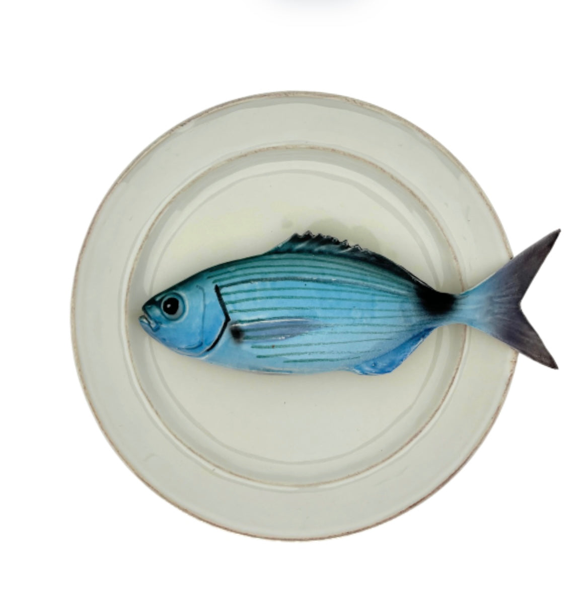 Occhiata op wit/crème bord met rand, 24 cm