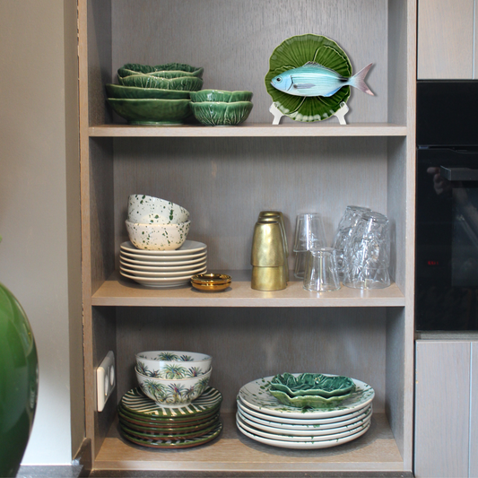 Occhiata op groen bladvormig bord, 20cm