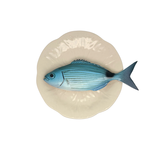 Occhiata op een créme bladvormig bord, 20 cm