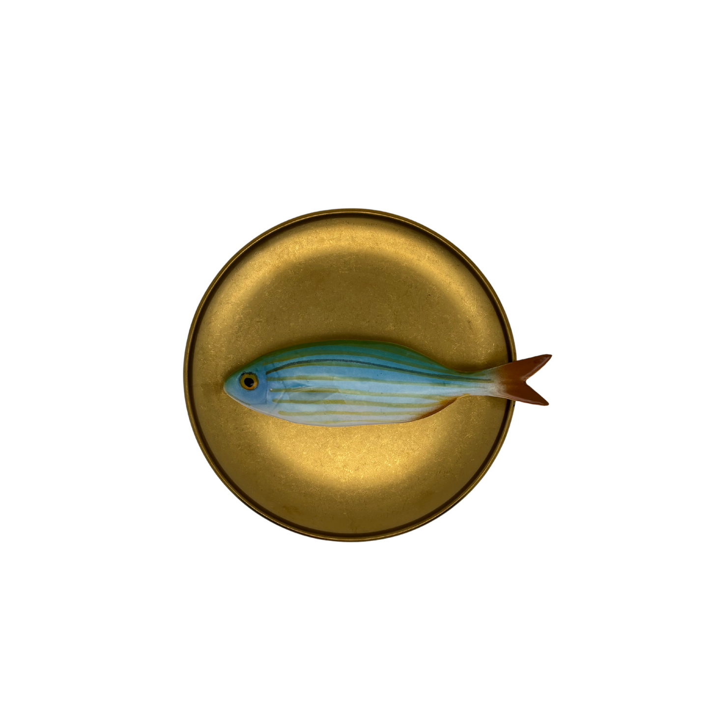 Salpa medio op antiek gouden bord, 16,5 cm rond