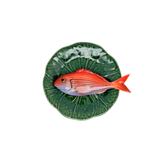 Pagello op een groen bladvormig bordje, 20 cm