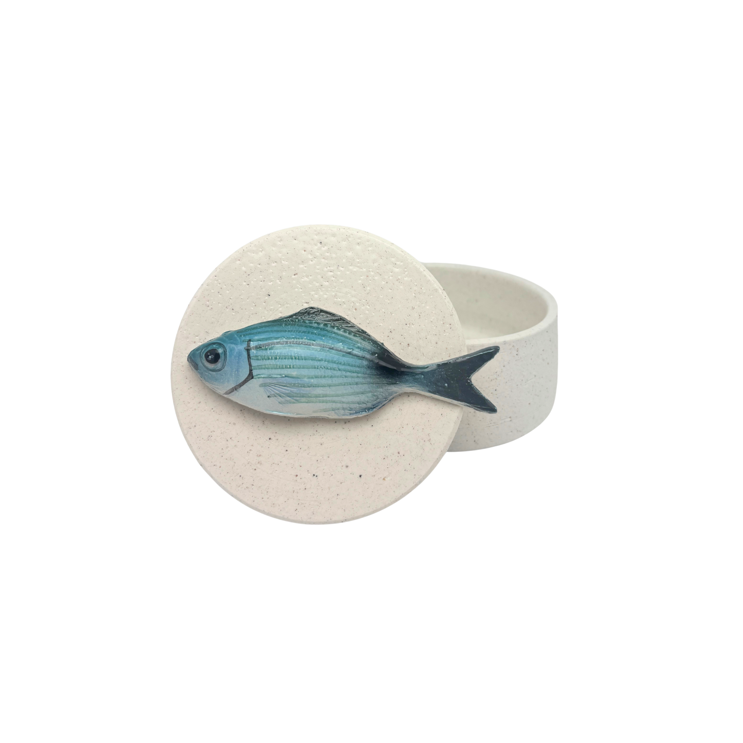 Occhiata Piccolo - Decoratief keramiek potje met deksel, 11,5 cm rond, handgemaakt