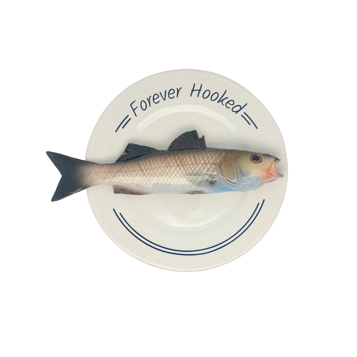 Say It with Fish - Spigola - Forever Hooked  - blauw