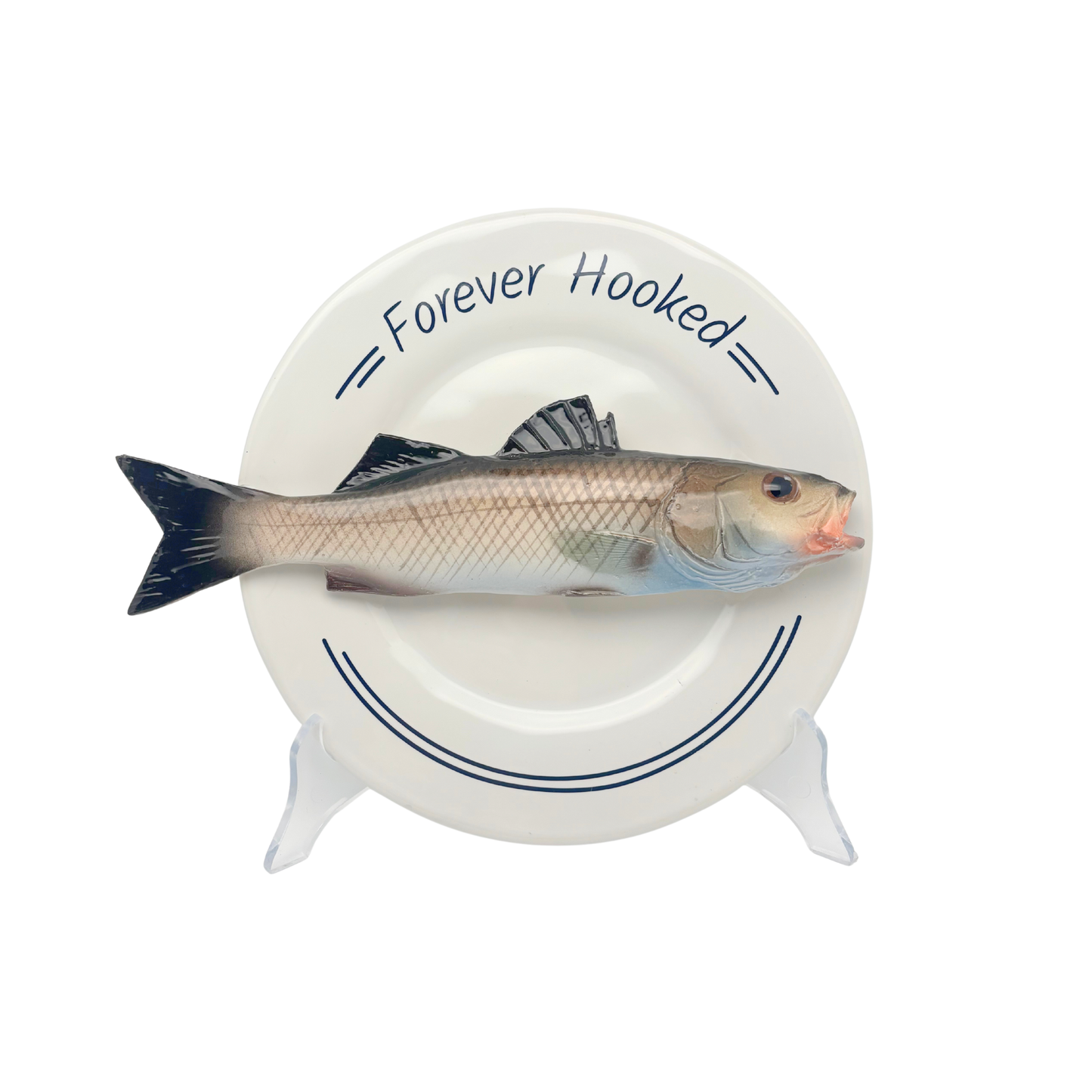 Say It with Fish - Spigola - Forever Hooked  - blauw