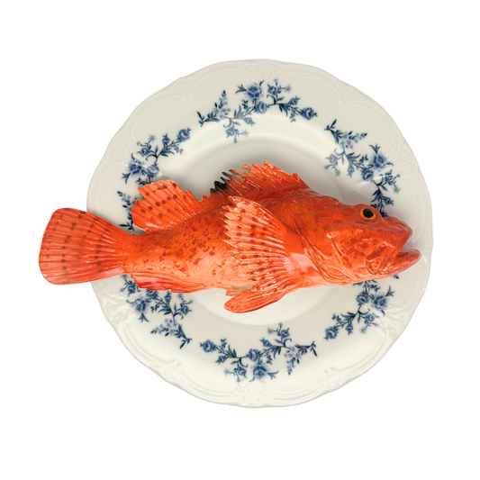 Cipolla op wit met blauwe details op decoratief bord, 27 cm