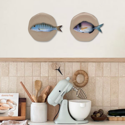 Marmora op zandkleur bord, hoekig, 20 cm
