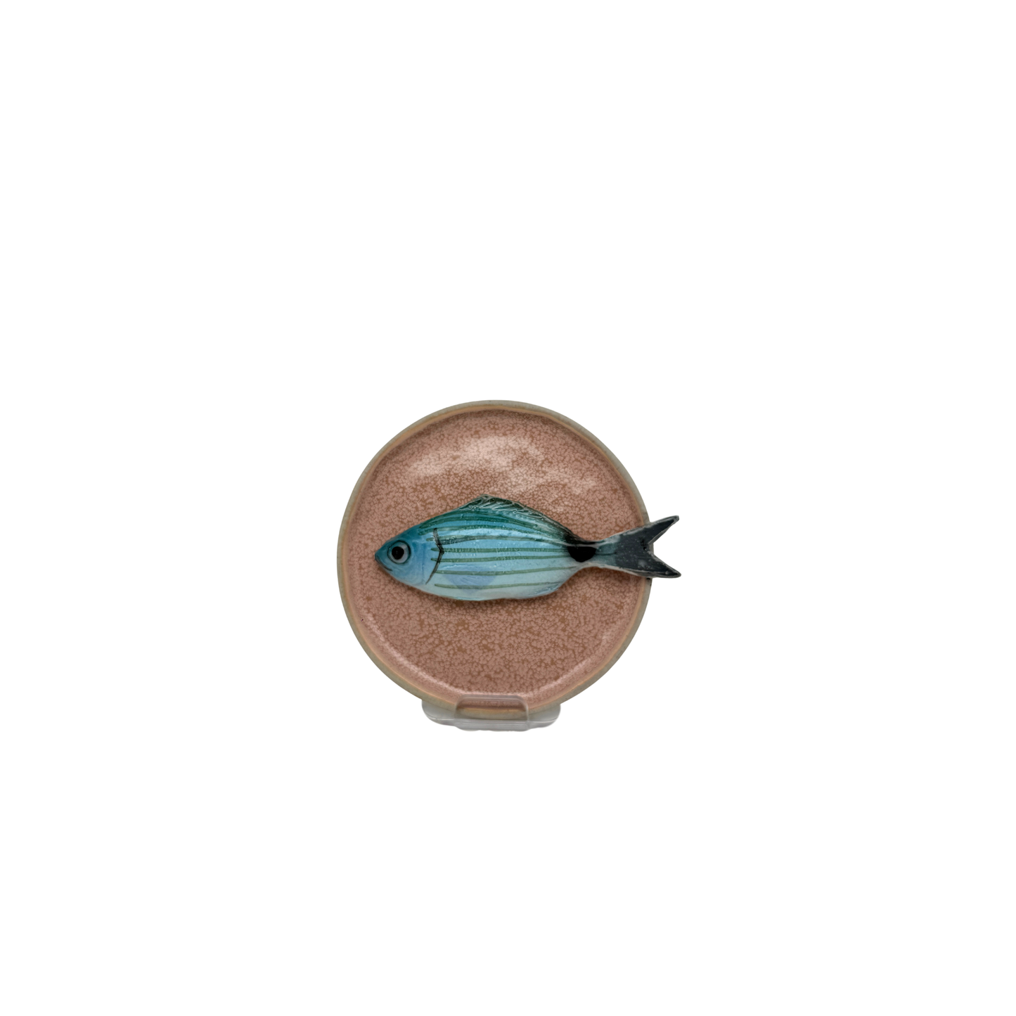Occhiata piccolo op licht roze bewerkt bordje, 12 cm rond