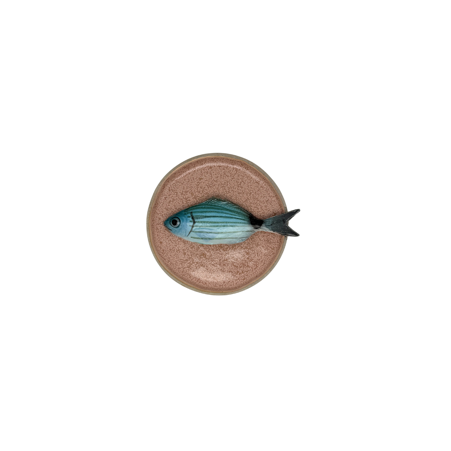 Occhiata piccolo op licht roze bewerkt bordje, 12 cm rond