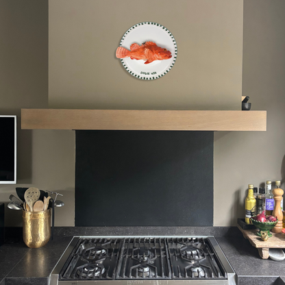 Cipolla op 'Dolce Vita" groen bewerkt bord, 31 cm