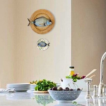 Sarago grande op Rotan gevlochten bord, 30m rond
