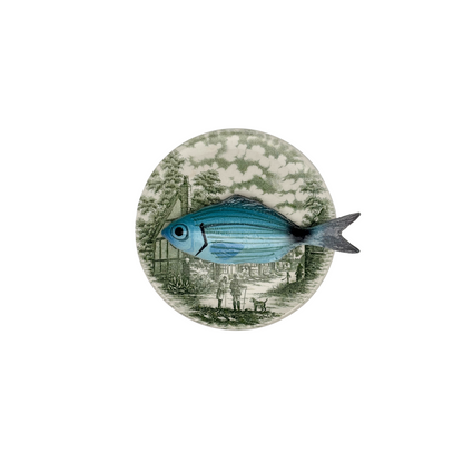Occhiata piccolo op vintage groen bordje, 12 cm rond