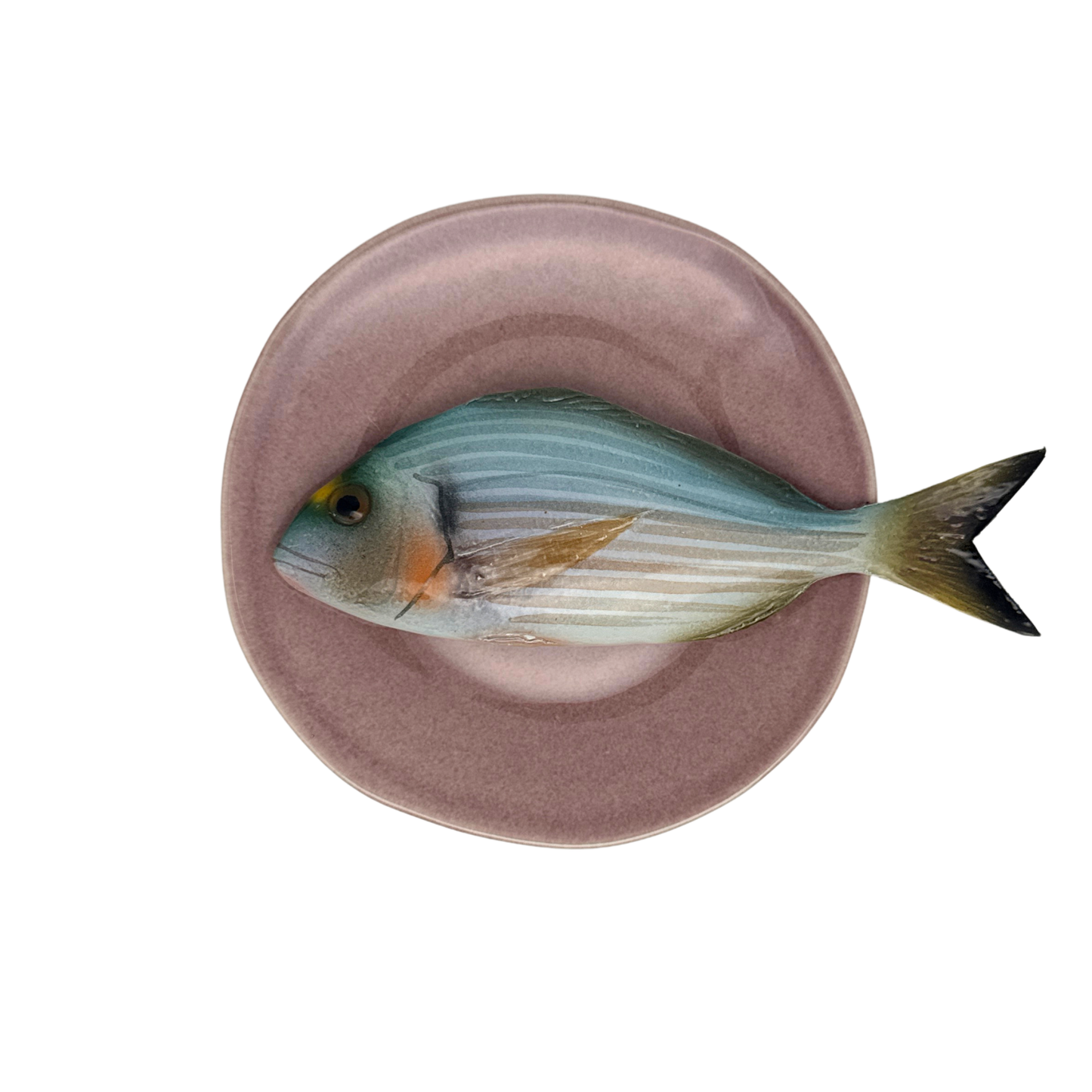 Orata op lila bord, 22 cm rond