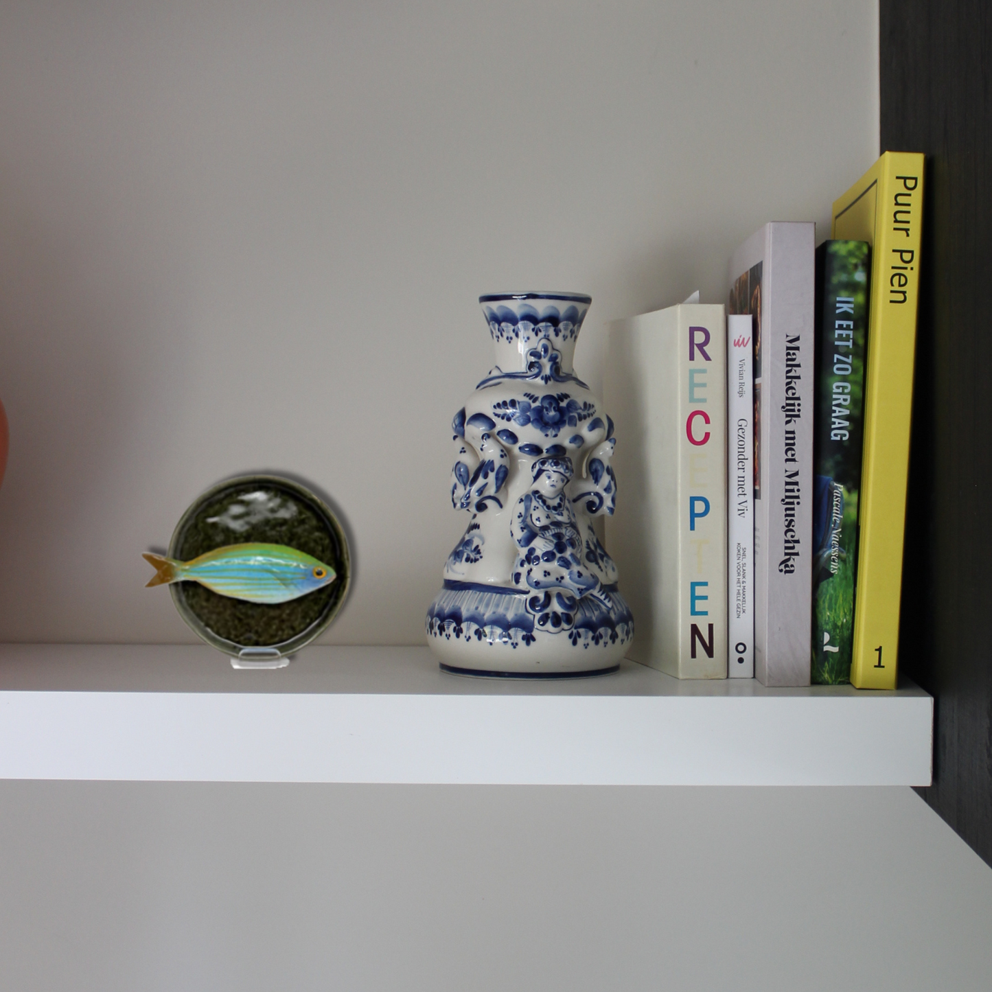 Salpa donker groen bord, rond 12cm