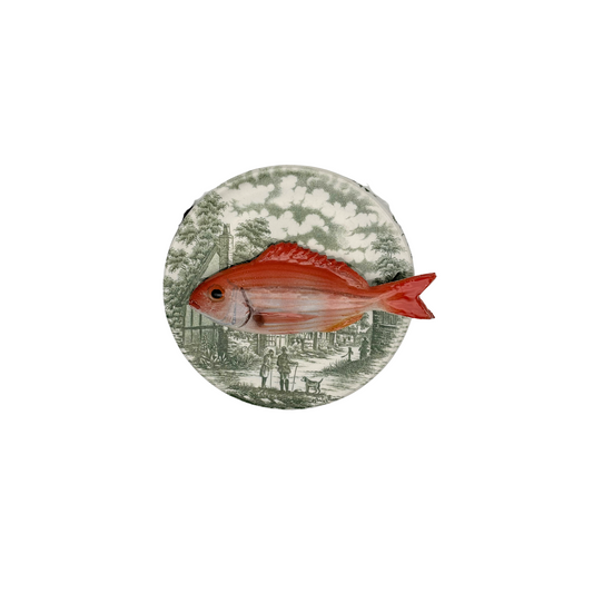 Pagello piccolo op vintage groen bordje, 12 cm rond