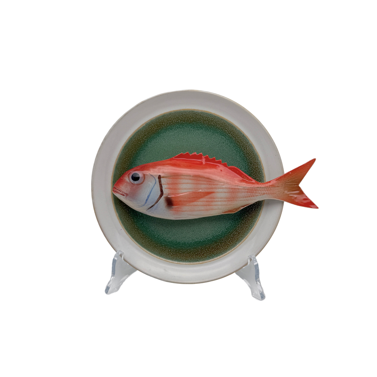 Pagello op groen bord met lichte rand, 17 cm rond
