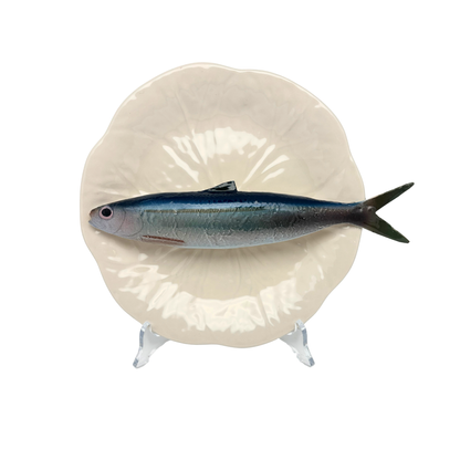 Alaccia/Haring op een créme bladvormig bord, 20 cm