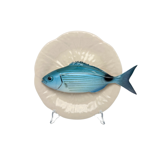 Occhiata op een créme bladvormig bord, 20 cm