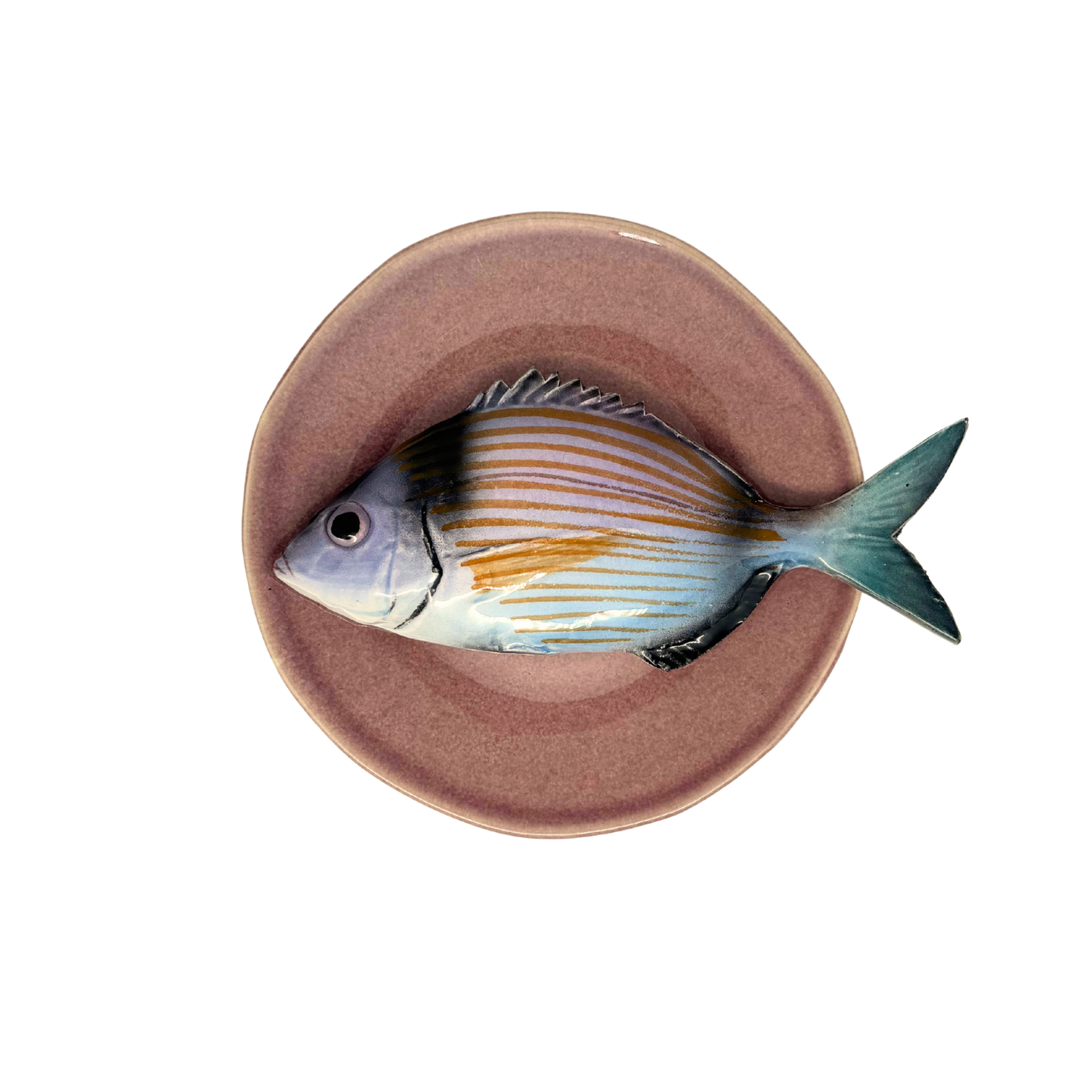 Viatora op lila/aubergine kleur bord, 18 cm rond