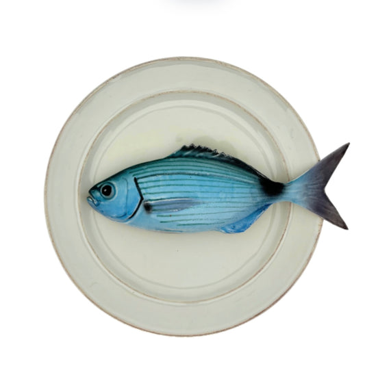 Occhiata op wit/crème bord met rand, 24 cm